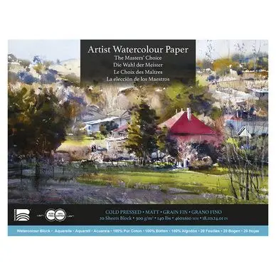 Dernier Modèle Papier aquarelle grain fin Le Choix des Maîtres Bloc 20 feuilles 300 g/m² - Baohong