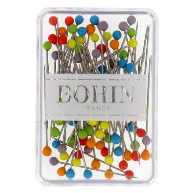 Épingles à tête de verre Arc-en-ciel 30 x 0,60 mm 80 pcs - Bohin Pas Cher