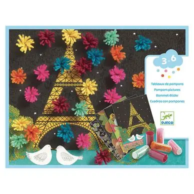 Authentique Stickers explosion de pompons - Djeco