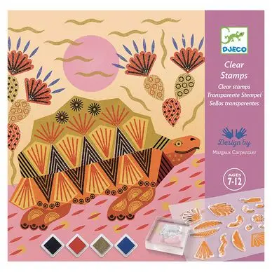 Certifié Coffret de tampons motifs et pelages - Djeco