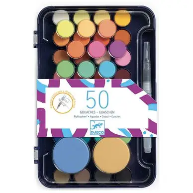 Gouache palette d'artiste 53 teintes - Djeco Acheter En Ligne