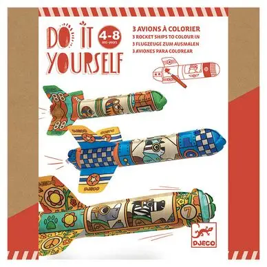 DIY À colorier Avions dans le ciel - Djeco Meilleur Prix