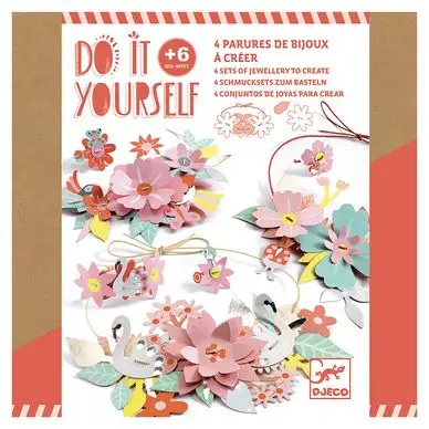 DIY À créer 4 Parures de bijoux Gaité colorée - Djeco Meilleur Prix