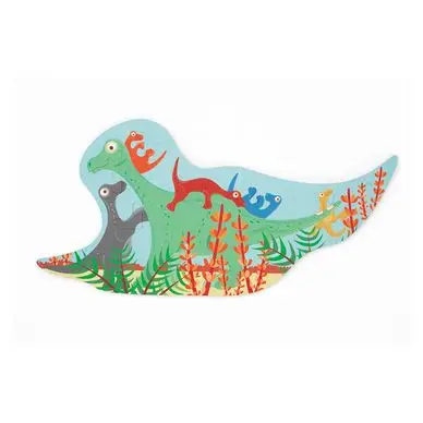 Puzzle Contour 39 x 19 cm 30 pcs Dinosaure - Scratch Dernier Modèle