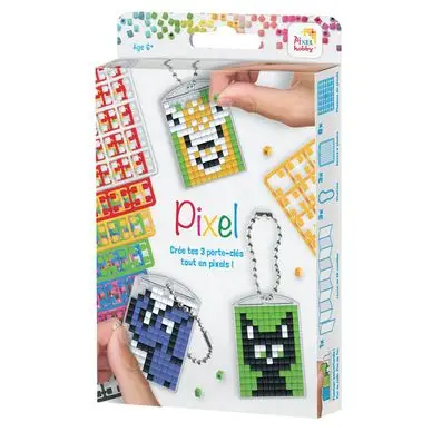 Kit créatif Pixel 3 porte-clés + livret 38 modèles - Animaux - Pixel Hobby Expédition Rapide
