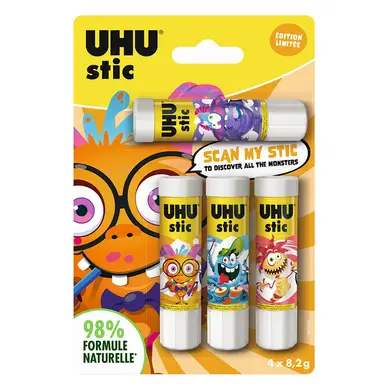 Bâton de colle 8,2 g Édition Neon 4 pcs - Uhu Remise