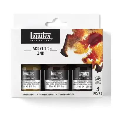 Encre acrylique Set Bruns transparents ink! 3 x 30 ml - Liquitex Vente Directe