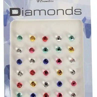 Must-Have Bijoux pour la peau Diamants multicolores 30 pcs - Jofrika