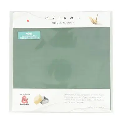Nouvel Arrivage Feuille en métal Origami 15 x 15 cm Vert 3 pcs - Oriami