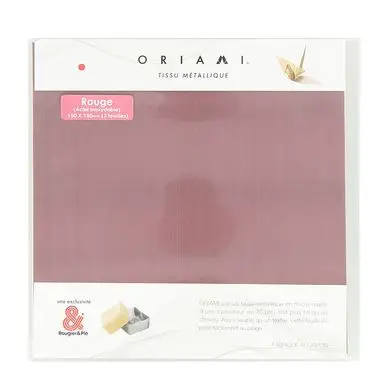 Réduction Feuille en métal Origami 15 x 15 cm Rouge 3 pcs - Oriami