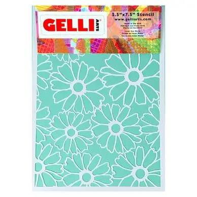 Prix Bas Pochoir Fleurs pour Impression 12.7 x 17.8 cm - Gelli Arts