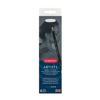 Paiement Sécurisé Crayon noir et blanc Artists Boîte métal 6 pcs - Derwent