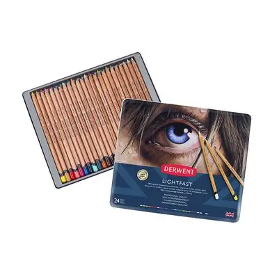 Crayon de couleur Lightfast Boîte métal 24 pcs - Derwent Expédié Aujourd'hui