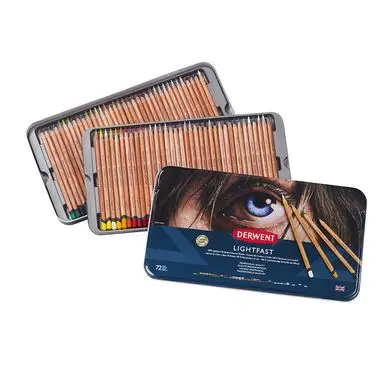 Commander Vite Crayon de couleur Lightfast Boîte métal 72 pcs - Derwent
