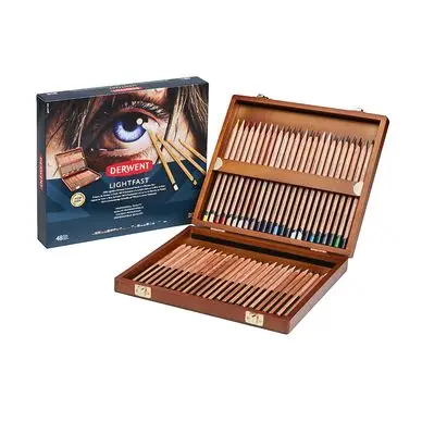 Paiement Sécurisé Crayon de couleur Lightfast Coffret bois 48 pcs - Derwent