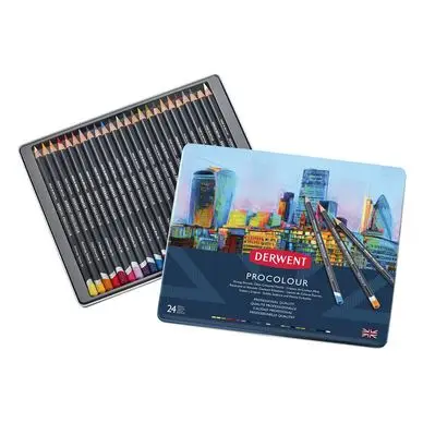 Prix Promo Crayon de couleur Procolour Boîte métal 24 pcs - Derwent