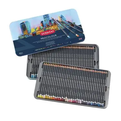 Crayon de couleur Procolour Boîte métal 72 pcs - Derwent Super Prix