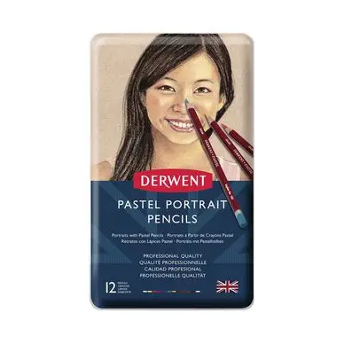 Satisfait Ou Remboursé Crayon pastel Boîte métal 12 pcs Portrait - Derwent