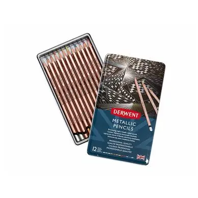 Réduction Crayon de couleur Metallic Boîte métal 12 pcs - Derwent