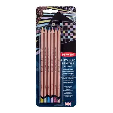 Crayon de couleur Metallic Couleurs vives 6 pcs - Derwent Réduction