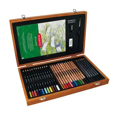 Populaire Crayon de couleur Academy Coffret bois 30 pcs - Derwent