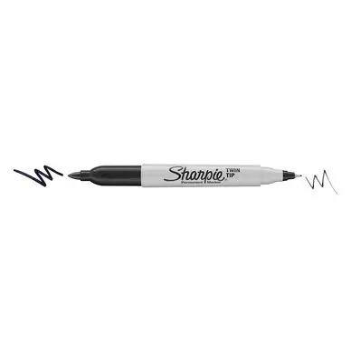 Commander Vite Marqueur Permanent Double pointe Noir - Sharpie