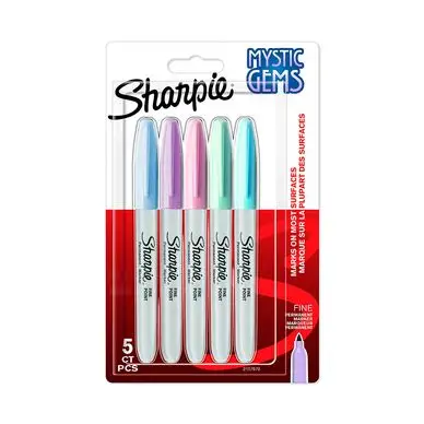 Commander Vite Marqueur Permanent Pointe Fine 5 Couleurs Pastel - Sharpie