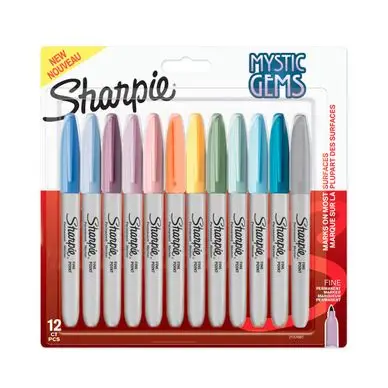Marqueur Permanent Pointe Fine 12 Couleurs Pastel - Sharpie Commander Maintenant