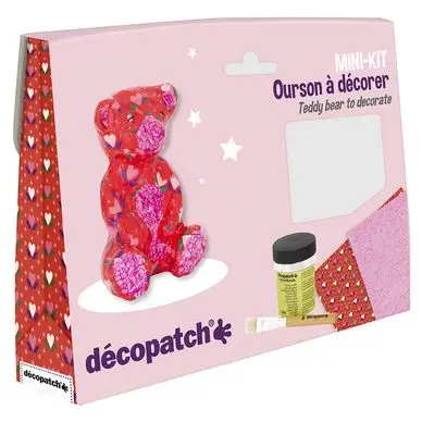 Acheter En Ligne Ourson en papier mâché - Mini kit - Décopatch