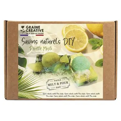 Expédié Aujourd'hui Kit Savon mojito à la feuille de menthe - Graine Créative