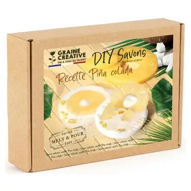 Offre Exclusive Kit Savon pina colada aux fleurs séchées - Graine Créative