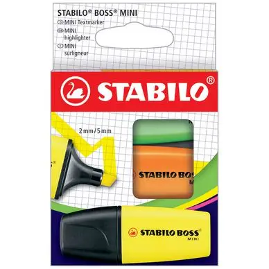 Produit De Marque Surligneur mini BOSS set 3 couleurs - STABILO