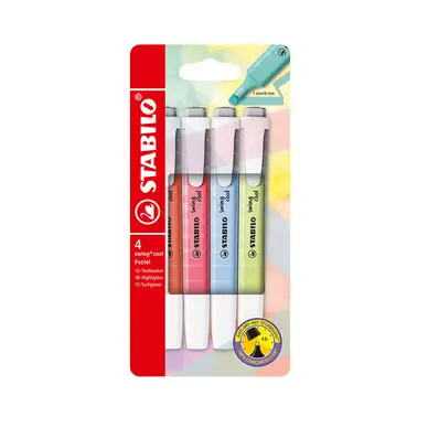 Offre Limitée Surligneur Swing Cool Pastel Set 4 couleurs - STABILO