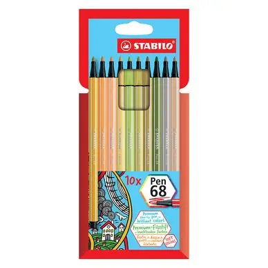 Solde Feutre Pen 68 set Nature 10 pcs - STABILO