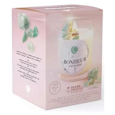 Affaire À Saisir Bougie cire végétale Kit DIY Lithothérapie Aventurine - Graine Créative