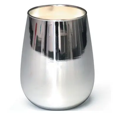 Verre à Bougie 8.5 x 11.5 cm Argent - Graine Créative Super Prix