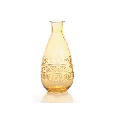 Acheter Direct Vase en verre jaune transparent 7.5 x 15.8 cm Berlin - Graine Créative