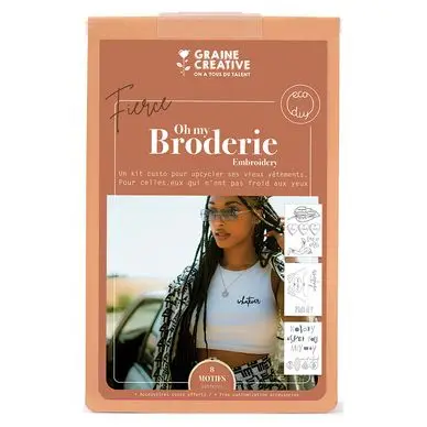 Kit de broderie sur vêtement Fierce - Graine Créative Offre Exclusive