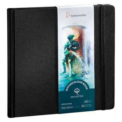 Carnet aquarelle Watercolour Book 250 g/m² 60 pages Carré - Hahnemühle Offre Exclusive
