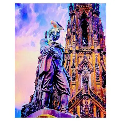 Promotion Broderie Diamant 40 x 50 cm Statue Edinburgh - Figured'Art