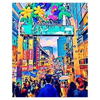Broderie Diamant 40 x 50 cm Tokyo Harajuku - Figured'Art Produit De Marque