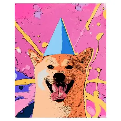Prix Réduit Broderie Diamant 40 x 50 cm Chien souriant Pop Art - Figured'Art