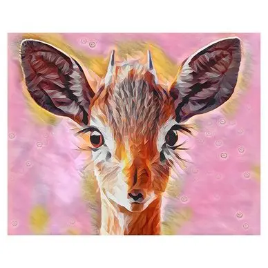 Broderie Diamant 40 x 50 cm Biche mignonne - Figured'Art Acheter En Ligne