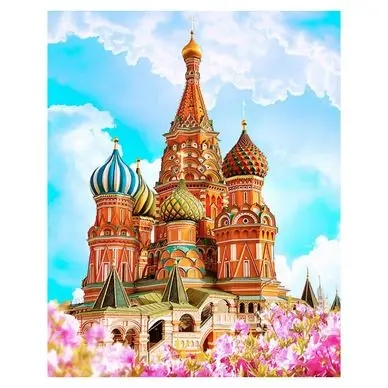 Broderie Diamant 40 x 50 cm Cathédrale St Basil - Figured'Art Usine Directe