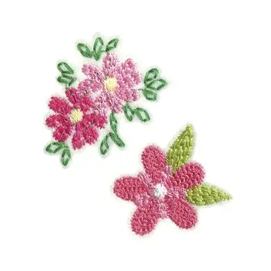 Paiement Sécurisé Écusson Thermocollant Recyclé Fleurs Fuchsia - Prym