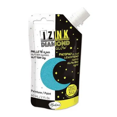 Offre Spéciale Peinture pailletée phosphorescente Izink Diamond Glow 60 ml - Aladine