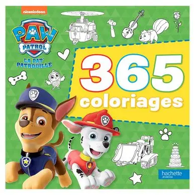 Vente Directe Livre de coloriage La Pat’ Patrouille 365 coloriages - Hachette