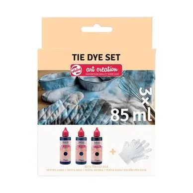 Promotion Saisonnière Teinture Soie Tie & Dye 3 x 85 ml Kit Noir - Artcreation