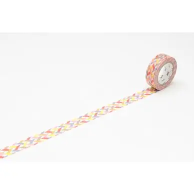 Masking Tape 7 m x 15 mm Entrelacs Rouge - Masking Tape mt Offre Du Jour