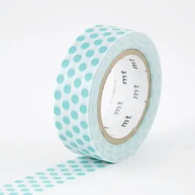 Masking Tape 7 m x 15 mm Pois Bleu Lagon - Masking Tape mt Remise